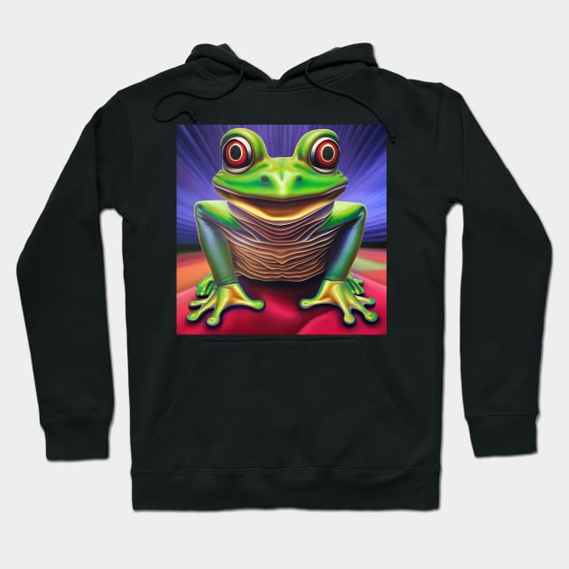 Frogger Spirit Animal (6) - Trippy Psychedelic Frog Hoodie by TheThirdEye